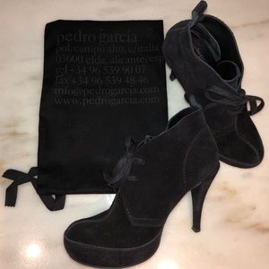 Pedro Garcia Lace up Suede Ankle Booties